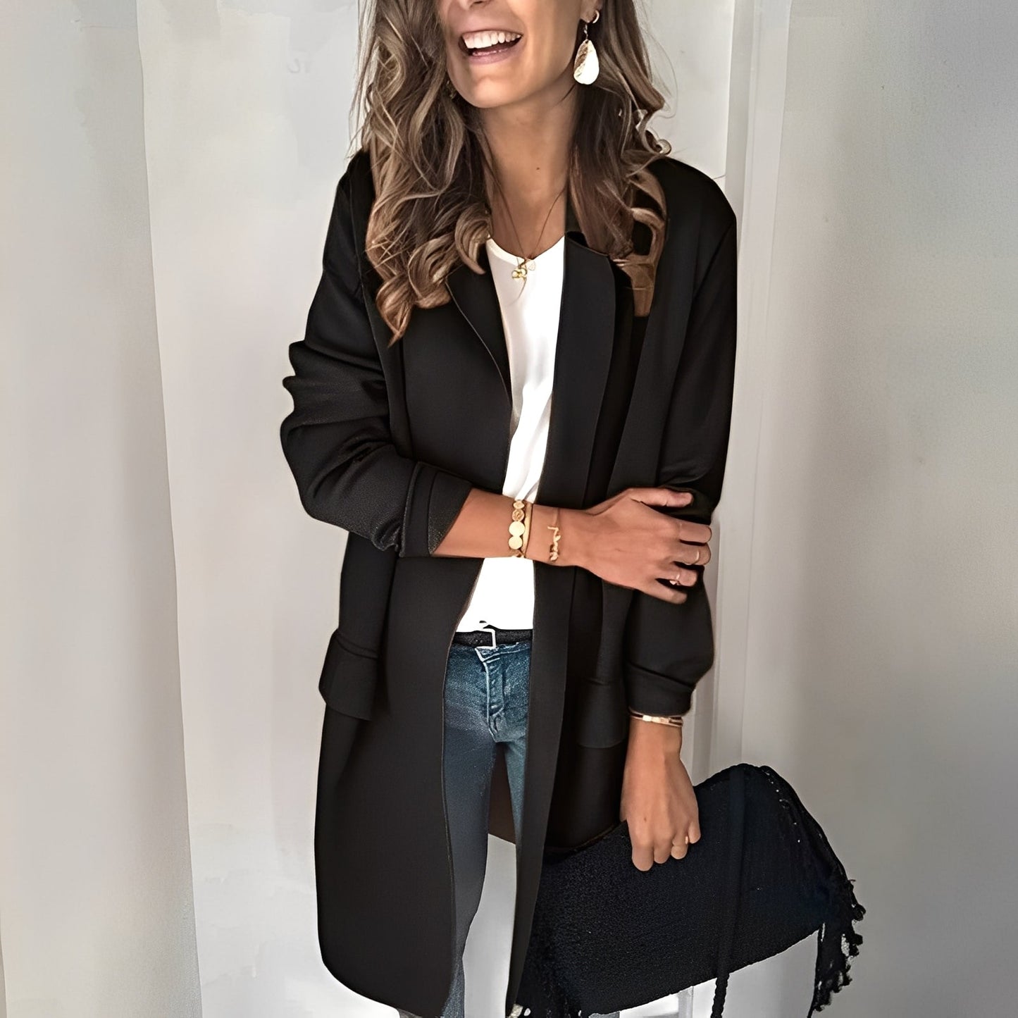 Georgina - Eleganter Damenblazer in langer Form