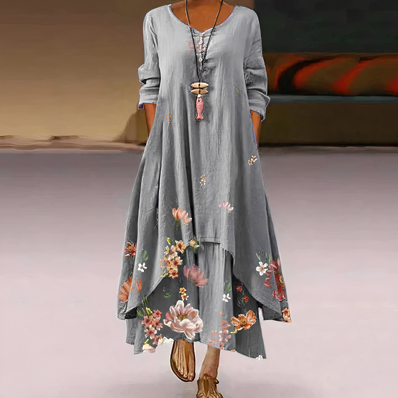 Kalin - Elegantes Kleid mit unregelmäßigem Saum für Damen