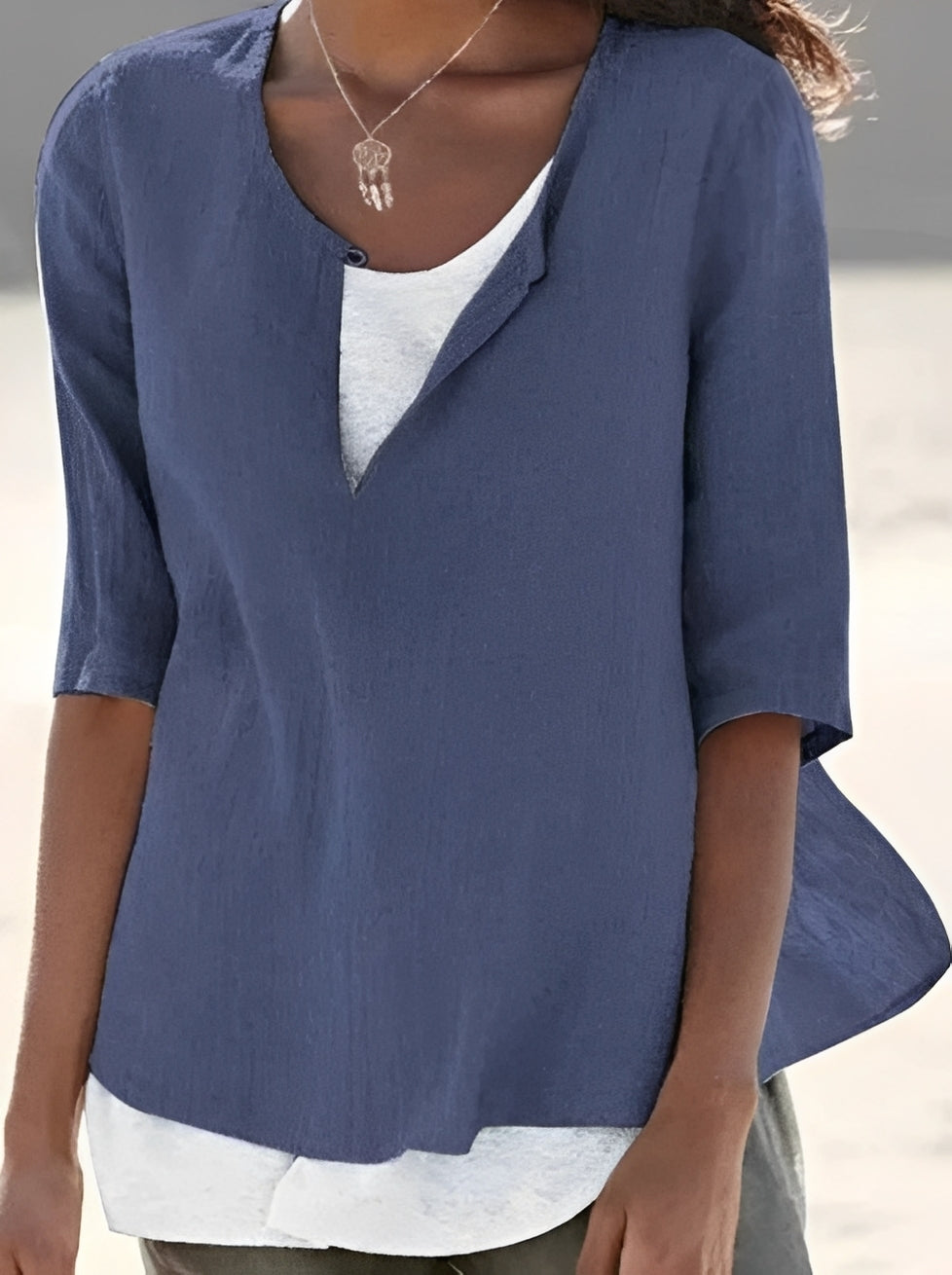 Shania - Elegante Bluse mit Lagenlook für Damen