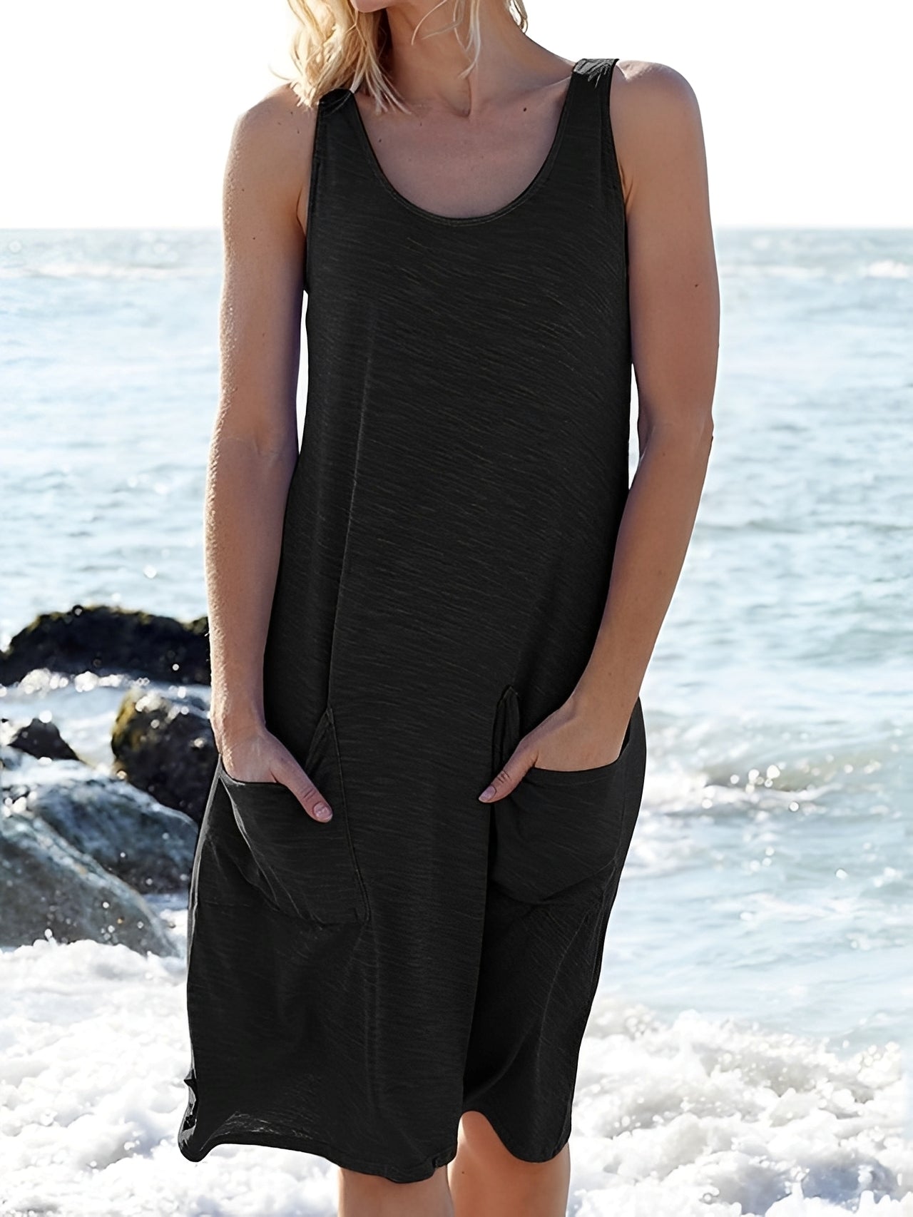 Sandra - Lässiges, ärmelloses Strandkleid für Damen
