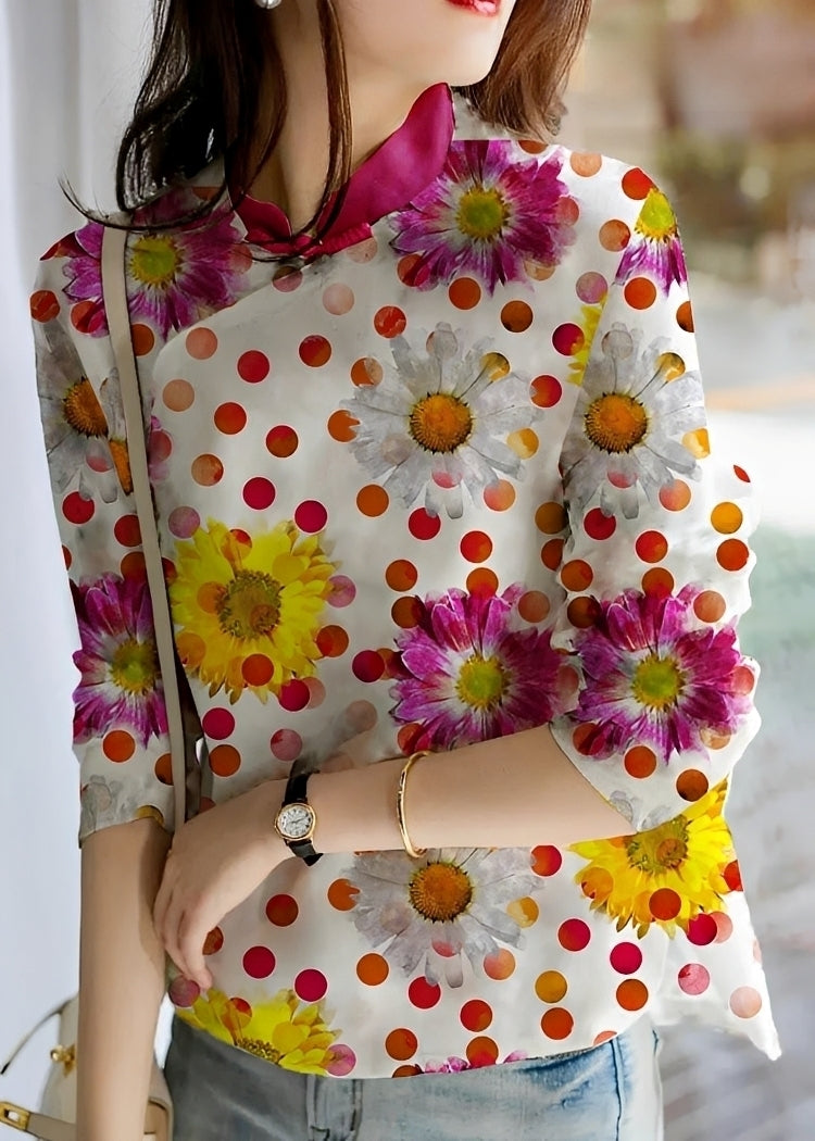 Margaret - Elegante Bluse mit Blumen für Damen