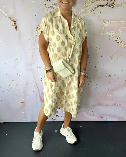 Kristina - Elegantes und weites Kleid mit Revers für Damen