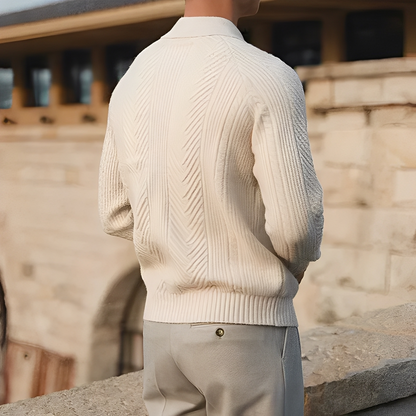 Darius – Gestrickter Langarm-Pullover