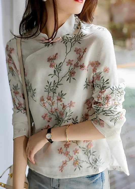 Margaret - Elegante Bluse mit Blumen für Damen