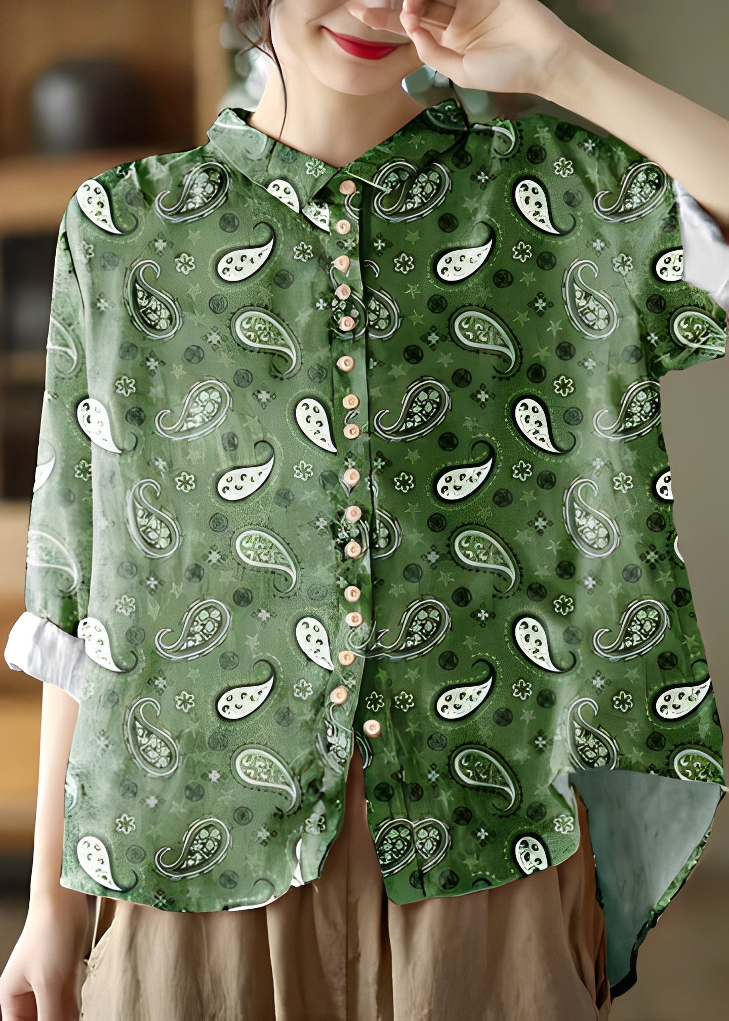 Tianna - Klassische Bluse mit langen Ärmeln für Damen