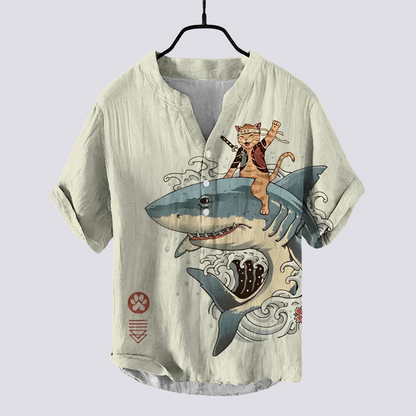 Fiona - Elegantes T-Shirt mit künstlerischem Druck für Damen