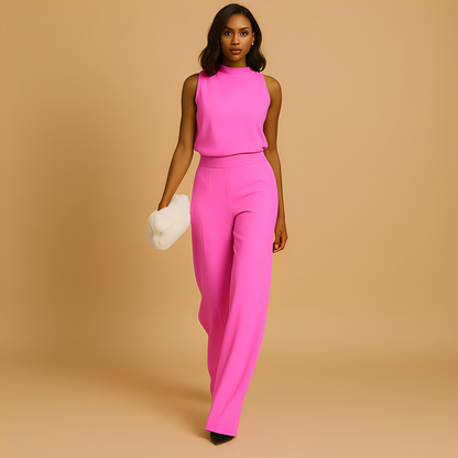 Almerra - Damen-Jumpsuit ohne Ärmel im weiten Stil