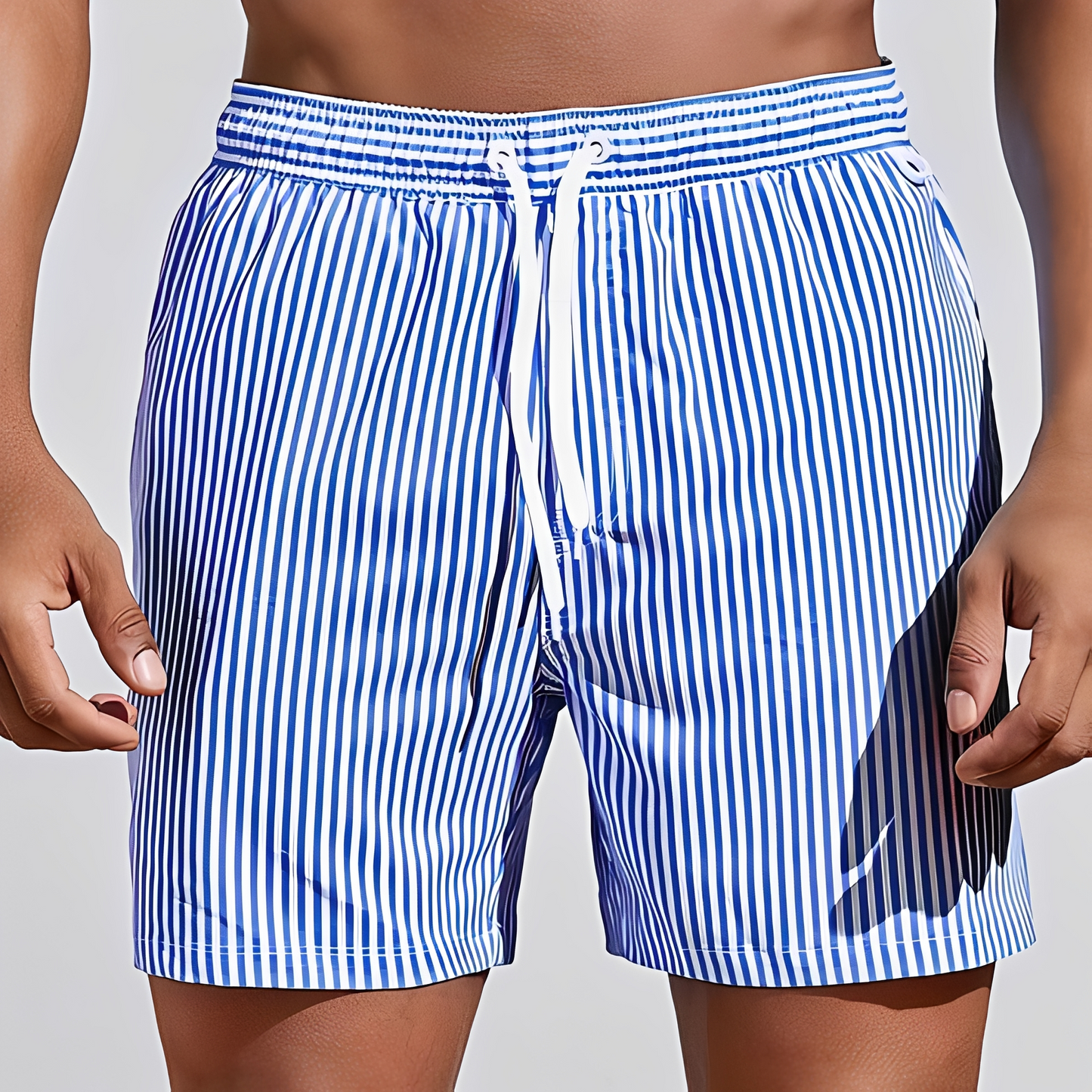 Jando - Sommer-Shorts mit weitem Schnitt und Streifen für Herren