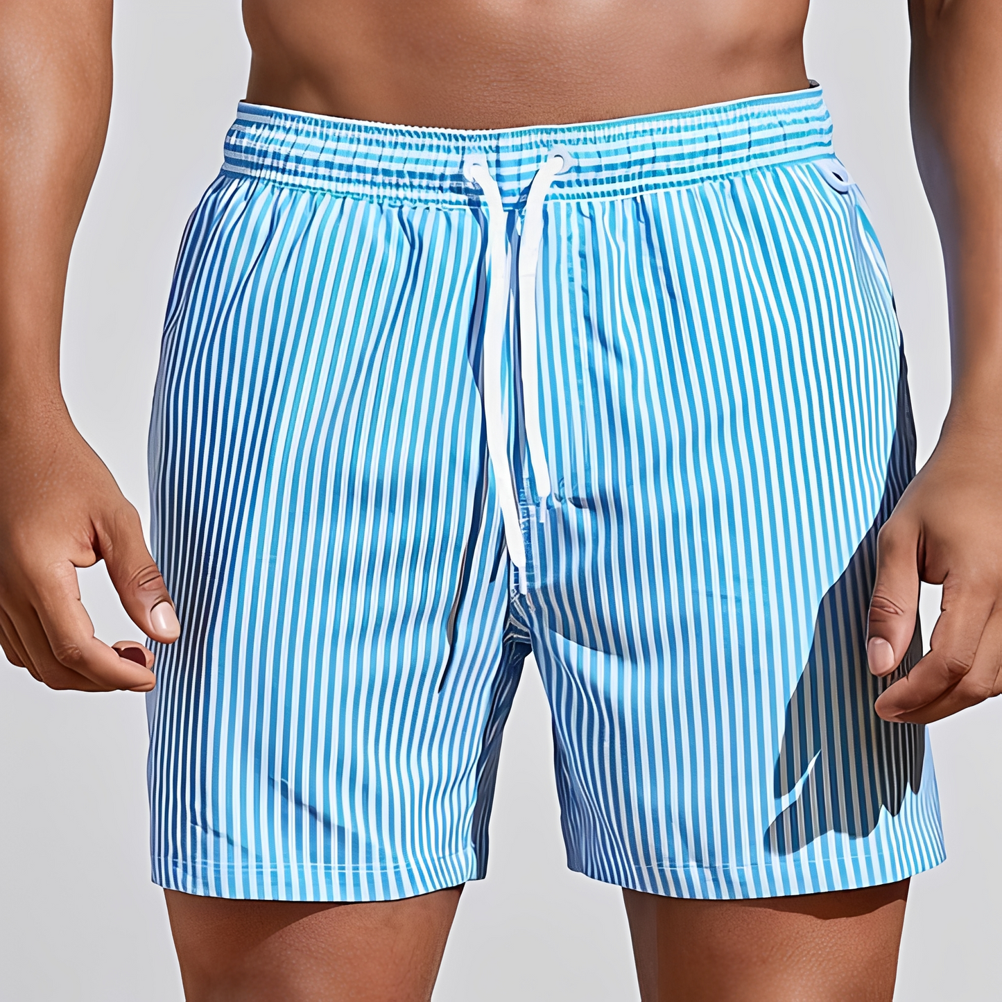 Jando - Sommer-Shorts mit weitem Schnitt und Streifen für Herren