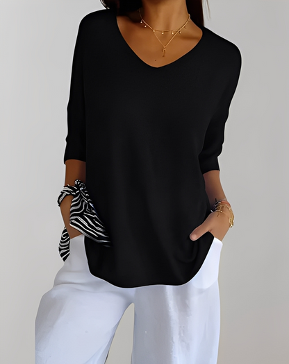 Jessé - Strickpullover mit V-Ausschnitt für Damen