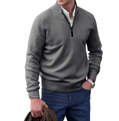 Gabriel - Kaschmirpullover mit Reißverschluss für Herren