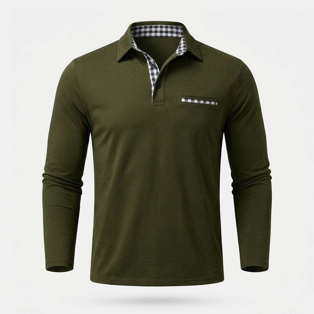 Rupert - Bequemes Langarm-Poloshirt für Herren