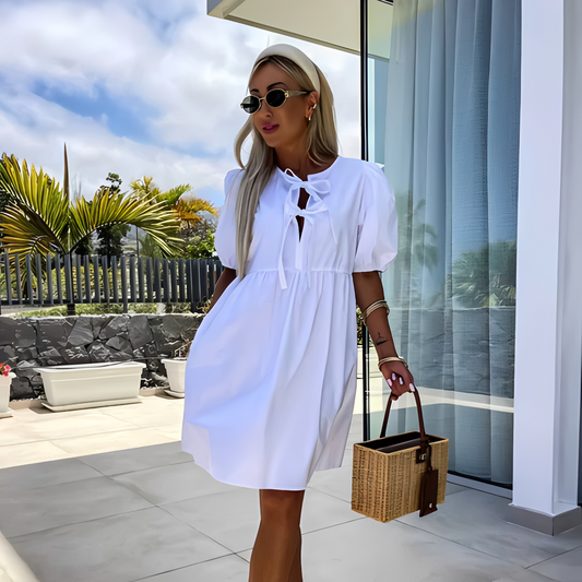 Eunice - Elegantes Sommerkleid mit Puffärmeln für Damen