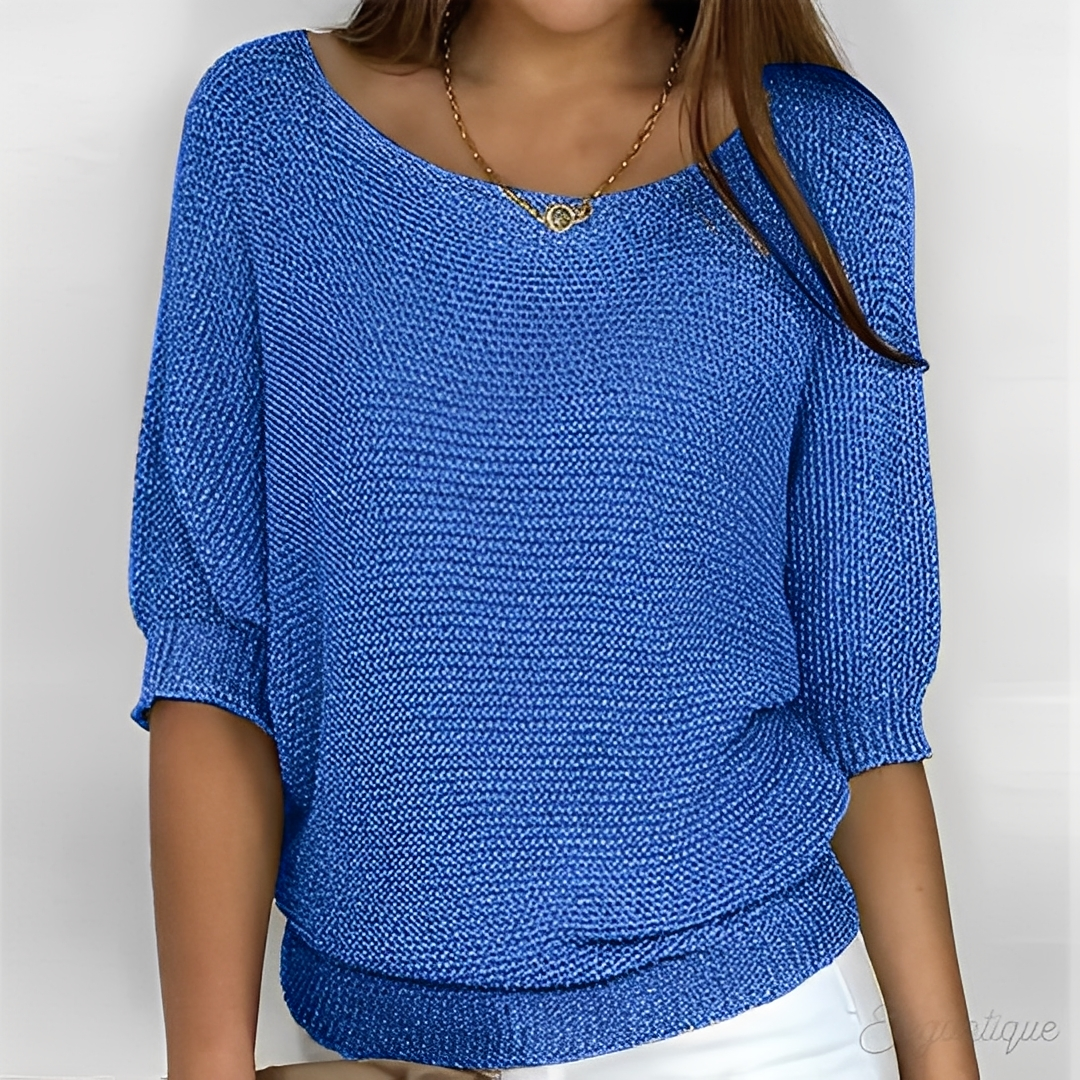 Éliane - Eleganter Pullover mit Rundhalsausschnitt für Damen