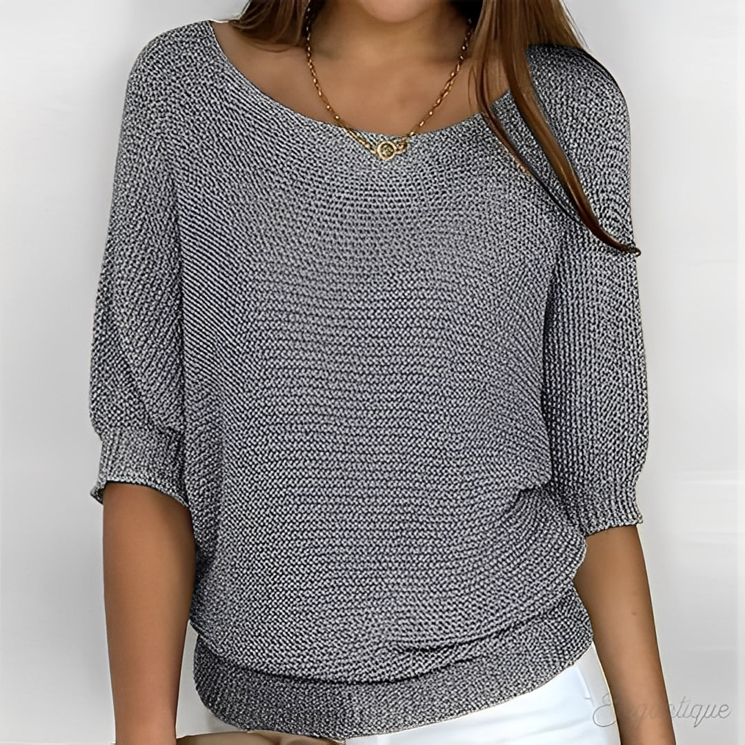 Éliane - Eleganter Pullover mit Rundhalsausschnitt für Damen