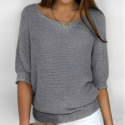 Éliane - Eleganter Pullover mit Rundhalsausschnitt für Damen