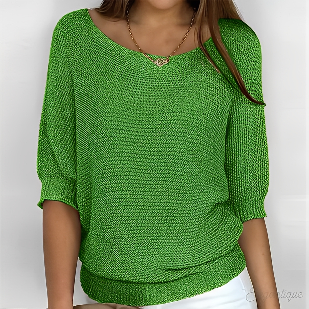 Éliane - Eleganter Pullover mit Rundhalsausschnitt für Damen