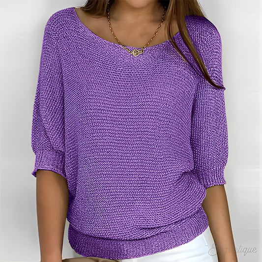 Éliane - Eleganter Pullover mit Rundhalsausschnitt für Damen
